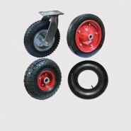 Колеса пневматические, колеса на литой резине и камеры. Крепление платформенное и на ось.