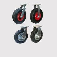 Колесные опоры пневматические, поворотные и неповоротные. Платформенное крепление.